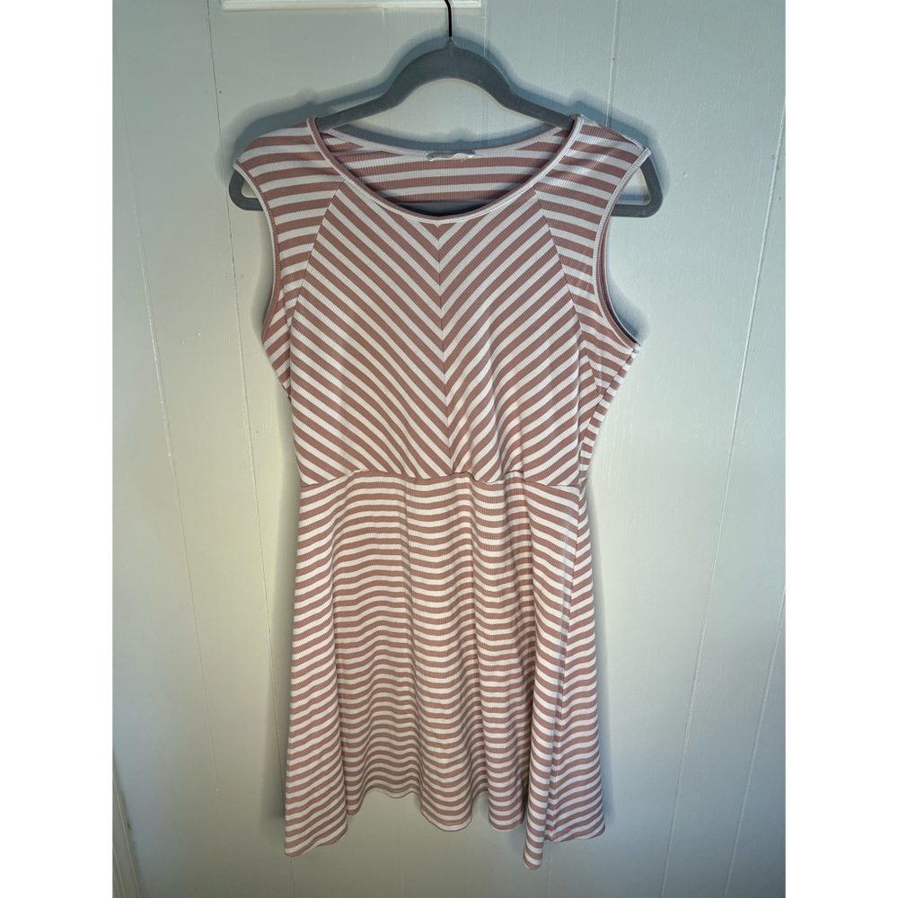 Knitworks Pink Striped Girls Dress 3XL